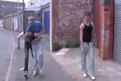 Two Scally dudes screw A Skater
