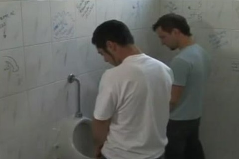 Argentinian guys nail in a restroom