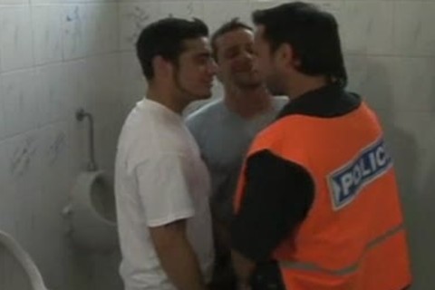 Argentinian guys nail in a restroom