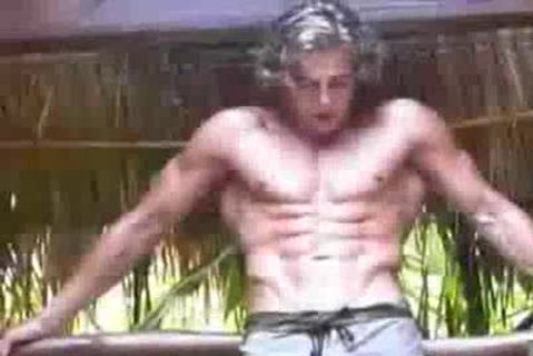 cute blonde Model strips And Masturbates