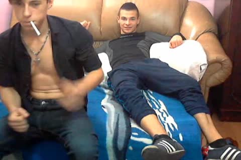 two handsome bi sexual Romanian boyz With admirable penises & wild asses On cam.