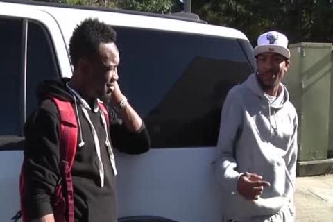 A White homo lad nails Two black guys!