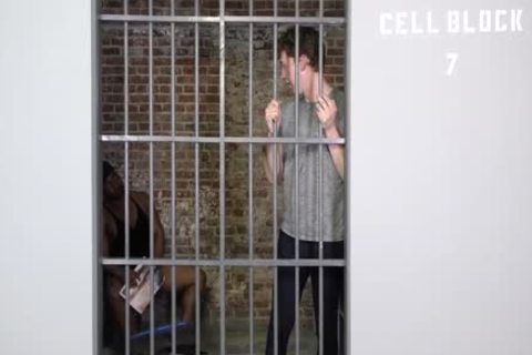 Some gay Interracial wazoo Sex In A Prison Cell