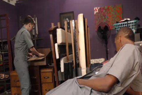 hairless White Emo lad gets Nailed By A Hung black man