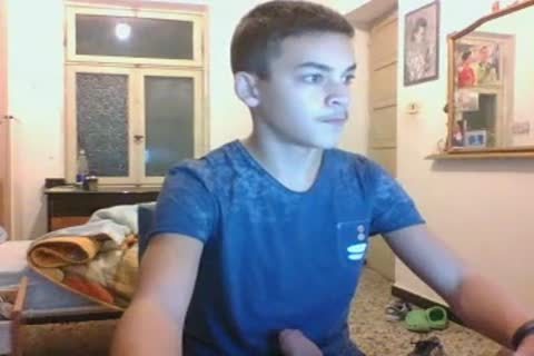 18 YO Mexican Jerks His gigantic ramrod