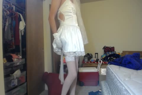 Hard dildo fuck & sex ejaculate drinking For slut CD Sissy Bride