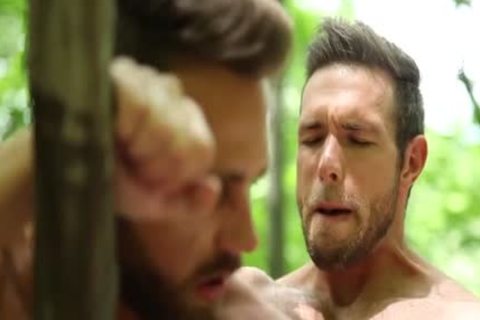 Muscle jock Flip Flop And cock juice flow