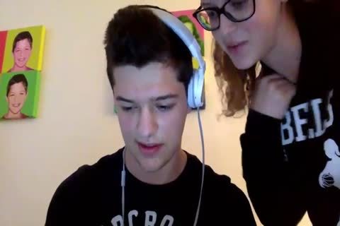 Sister Walks In On Brother while His Hard cock