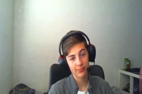 Danish eighteen Year Headset teen & Masturbation Camshow (Boyztube)