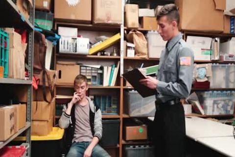 Straight twink Tricked Into Getting hammered By Mall Cop