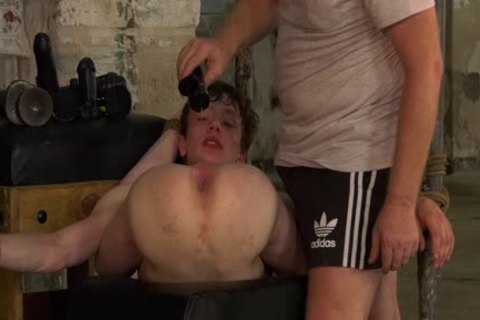 Sub Alex Faux Has anus Stuffed With Lit Candle