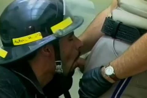 stunning Fireman And Police Officer nail On The couch
