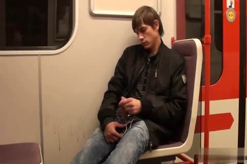 filthy teen Jacking Off In The Subway