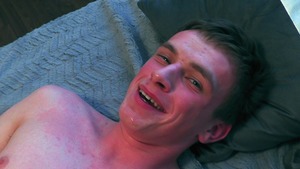 Shy guy with a bubble booty getting pounded on a bed