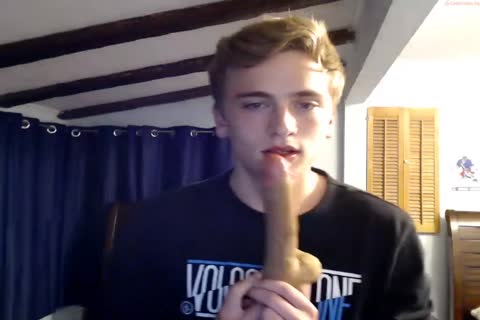 Blond teen Cums On dildo And Licks his sperm - Chaturbate