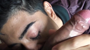 Latin Leche: Bareback giving head for uncut dick