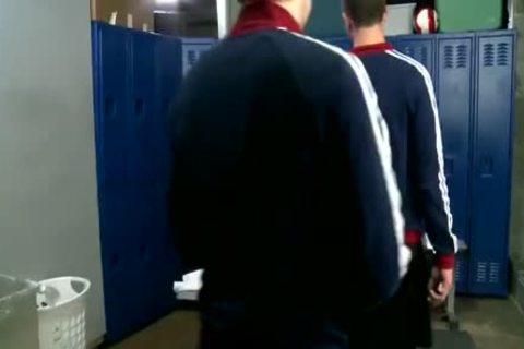 lustful young schlongs Sucked Off By Teammate In Lockerroom