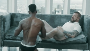 Noir Male - Muscled huge penis Rocco Steele rimjob