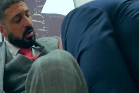 MARCO NAPOLI receives gangbanged BY DIEGO REYES ON HIS OWN DESK