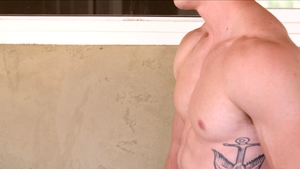 NextDoorRaw: Inked Carter Woods raw threesome tongue kissing