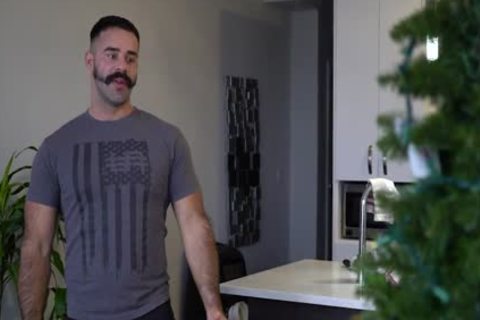 Stepson Giving daddy Some Christmas Joy