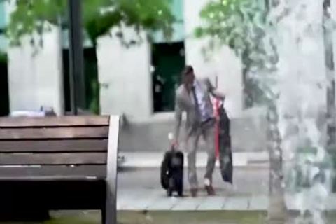 Business Daddy Playing With His boys
