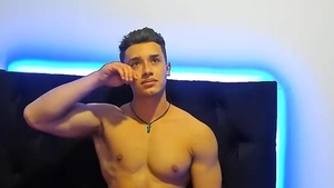 muscular lad undresses And Masturbates For Your joy
