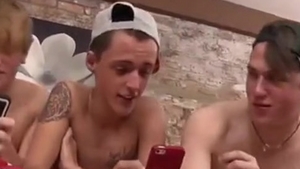 Selfie trio studs suck And poke jerking off And love juice On Body