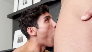Rawhole: Muscle latino twink licking big balls