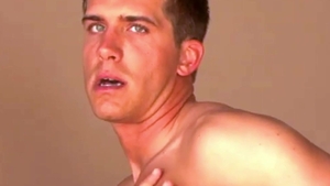 DirtyBoySociety: Solo brunette Brandon got nailed on the couch