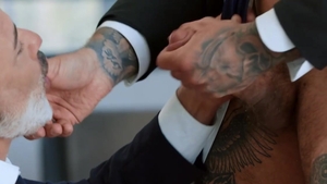 MEN.com: Australian gay Adam Franco fantasy spanking in office