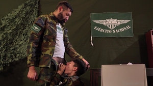 MilitaryDick: Ares Swallows Hard Cock - Repents His Actions