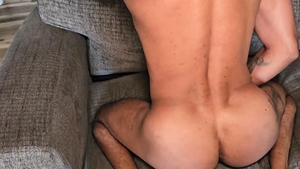 AmateurGayPOV: New Roommate's Blue Bulge Show