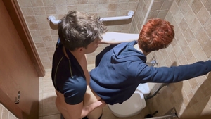 Bathroom Voyeurism Turns Him On Hard