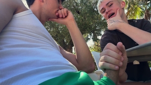 Nico face fucks Liam at the bar counter