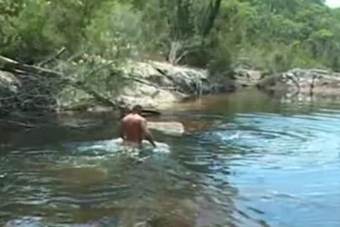 Two attractive mans bone in nature FTW